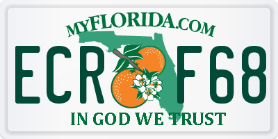 FL license plate ECRF68
