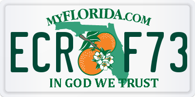 FL license plate ECRF73