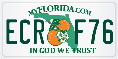 FL license plate ECRF76