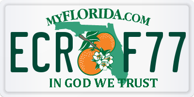 FL license plate ECRF77