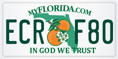 FL license plate ECRF80