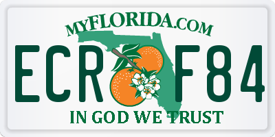 FL license plate ECRF84