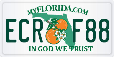 FL license plate ECRF88