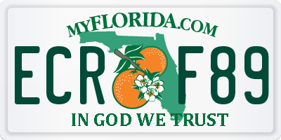 FL license plate ECRF89