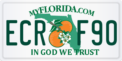FL license plate ECRF90
