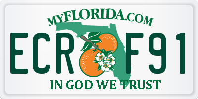 FL license plate ECRF91