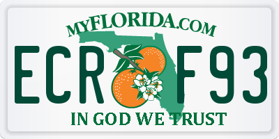 FL license plate ECRF93