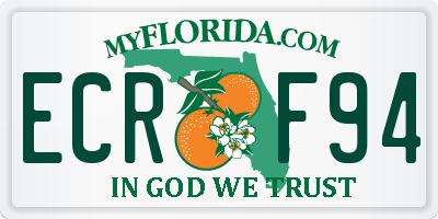 FL license plate ECRF94