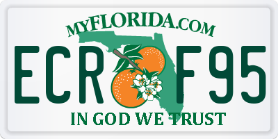 FL license plate ECRF95