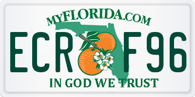 FL license plate ECRF96