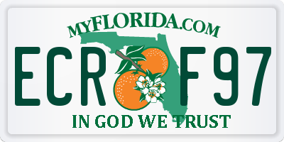 FL license plate ECRF97