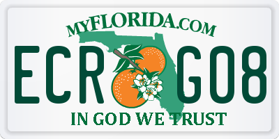 FL license plate ECRG08