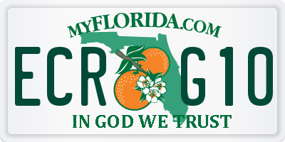FL license plate ECRG10