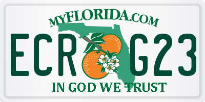 FL license plate ECRG23