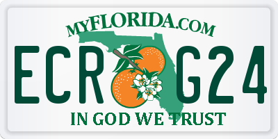 FL license plate ECRG24