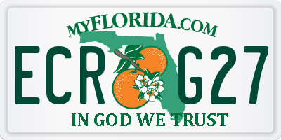 FL license plate ECRG27