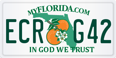 FL license plate ECRG42