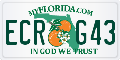 FL license plate ECRG43