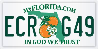 FL license plate ECRG49