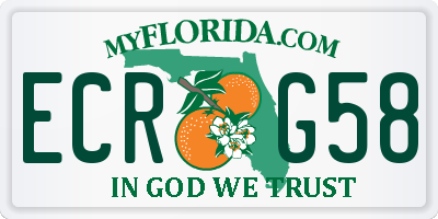 FL license plate ECRG58