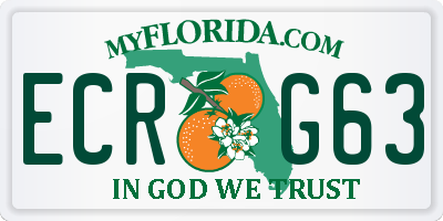 FL license plate ECRG63