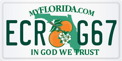 FL license plate ECRG67