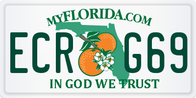 FL license plate ECRG69