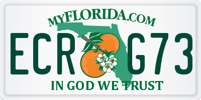 FL license plate ECRG73