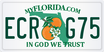 FL license plate ECRG75