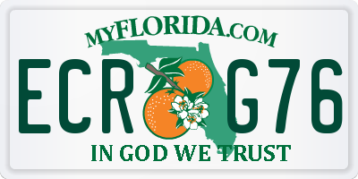 FL license plate ECRG76