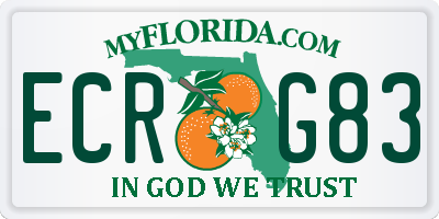FL license plate ECRG83