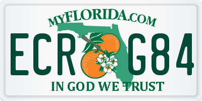 FL license plate ECRG84