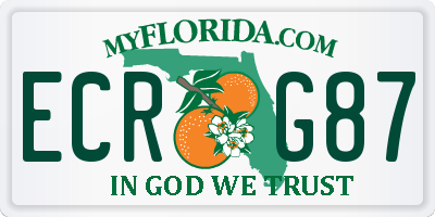 FL license plate ECRG87