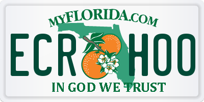 FL license plate ECRH00
