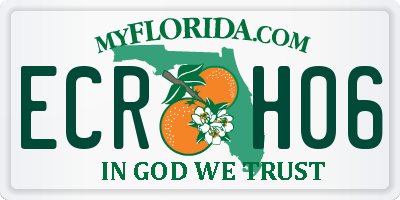 FL license plate ECRH06