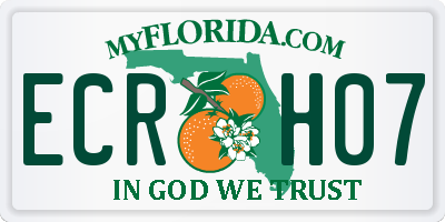 FL license plate ECRH07