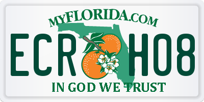 FL license plate ECRH08