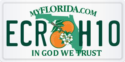 FL license plate ECRH10
