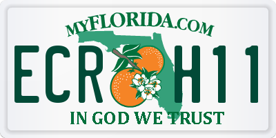 FL license plate ECRH11
