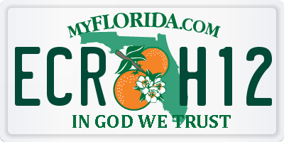 FL license plate ECRH12