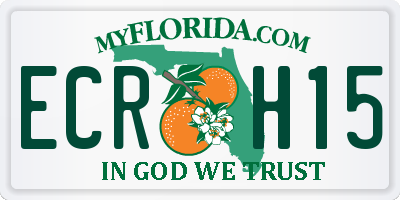 FL license plate ECRH15