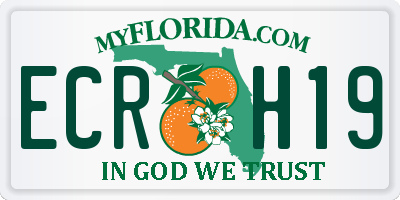 FL license plate ECRH19