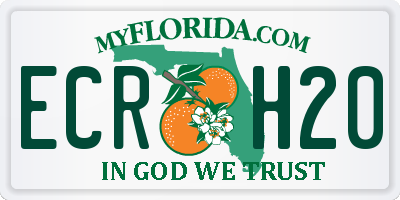 FL license plate ECRH20