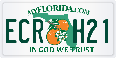 FL license plate ECRH21