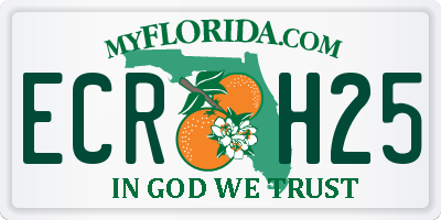 FL license plate ECRH25