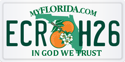 FL license plate ECRH26