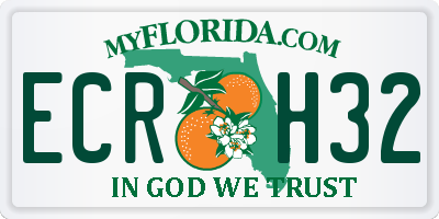 FL license plate ECRH32