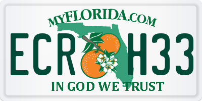 FL license plate ECRH33
