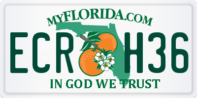 FL license plate ECRH36