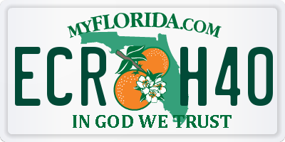 FL license plate ECRH40